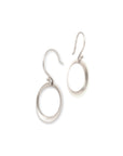 sterling silver small rounded oculus earrings