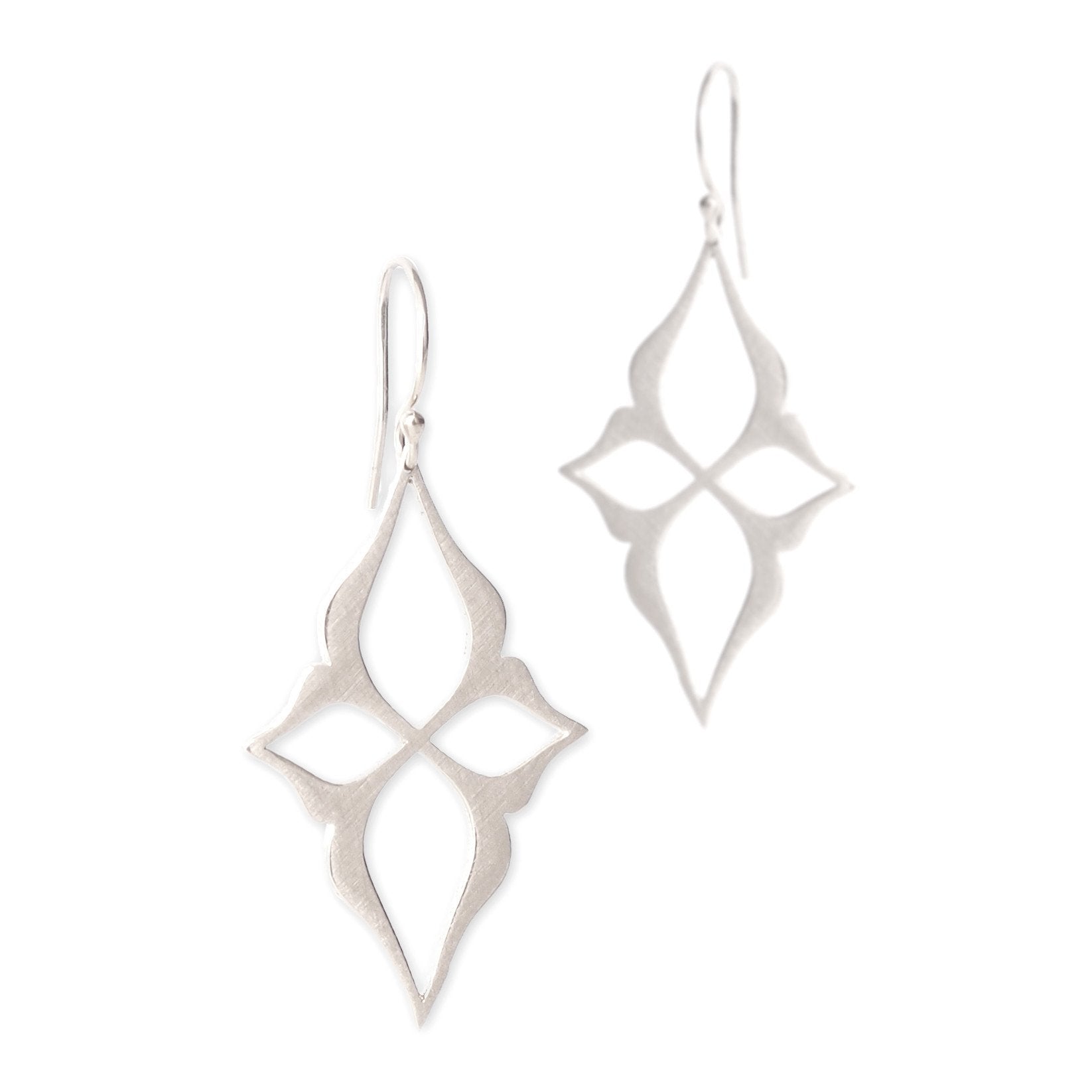 sterling silver arabesque star earrings