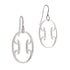 sterling silver oval arabesque earrings