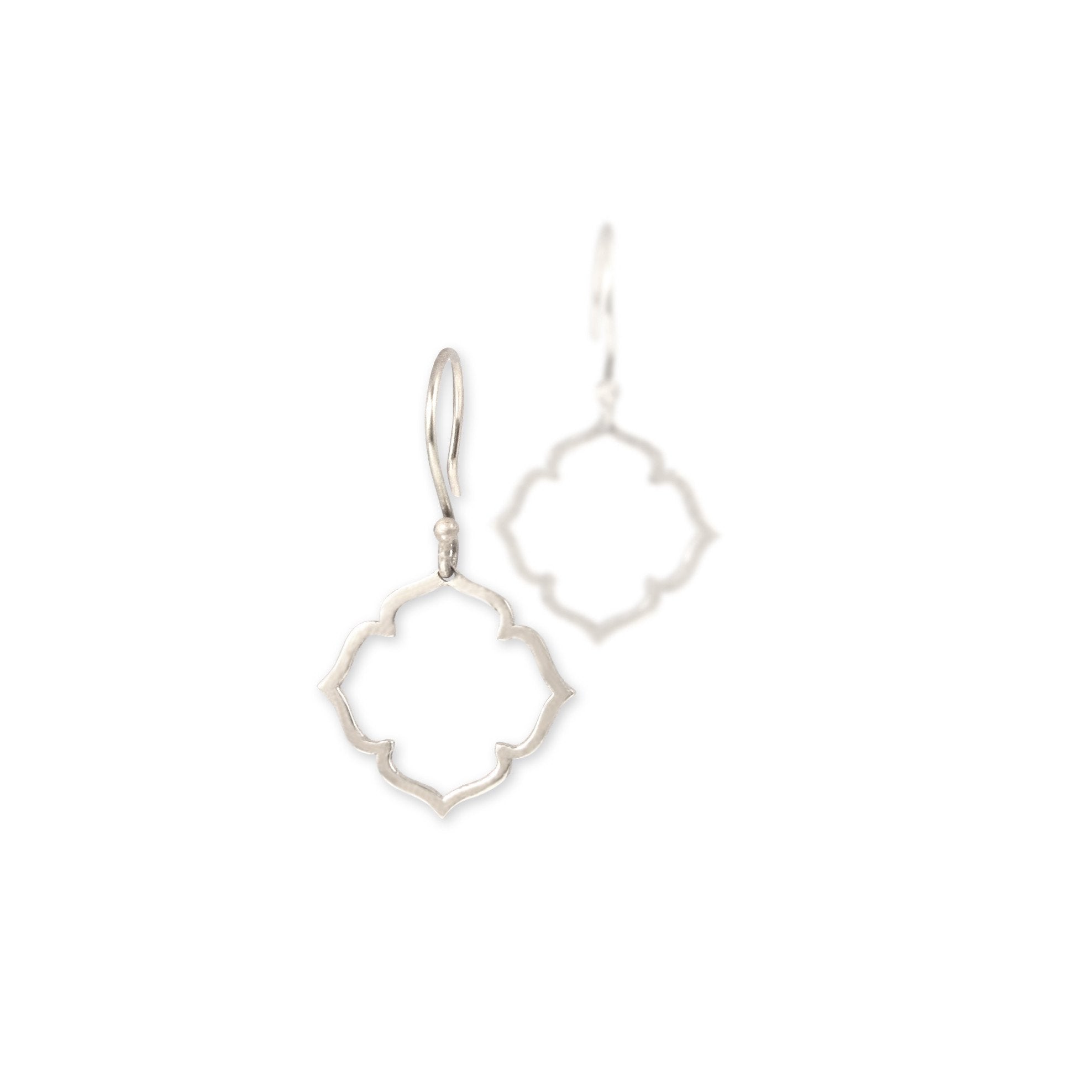 sterling silver small clover earrings