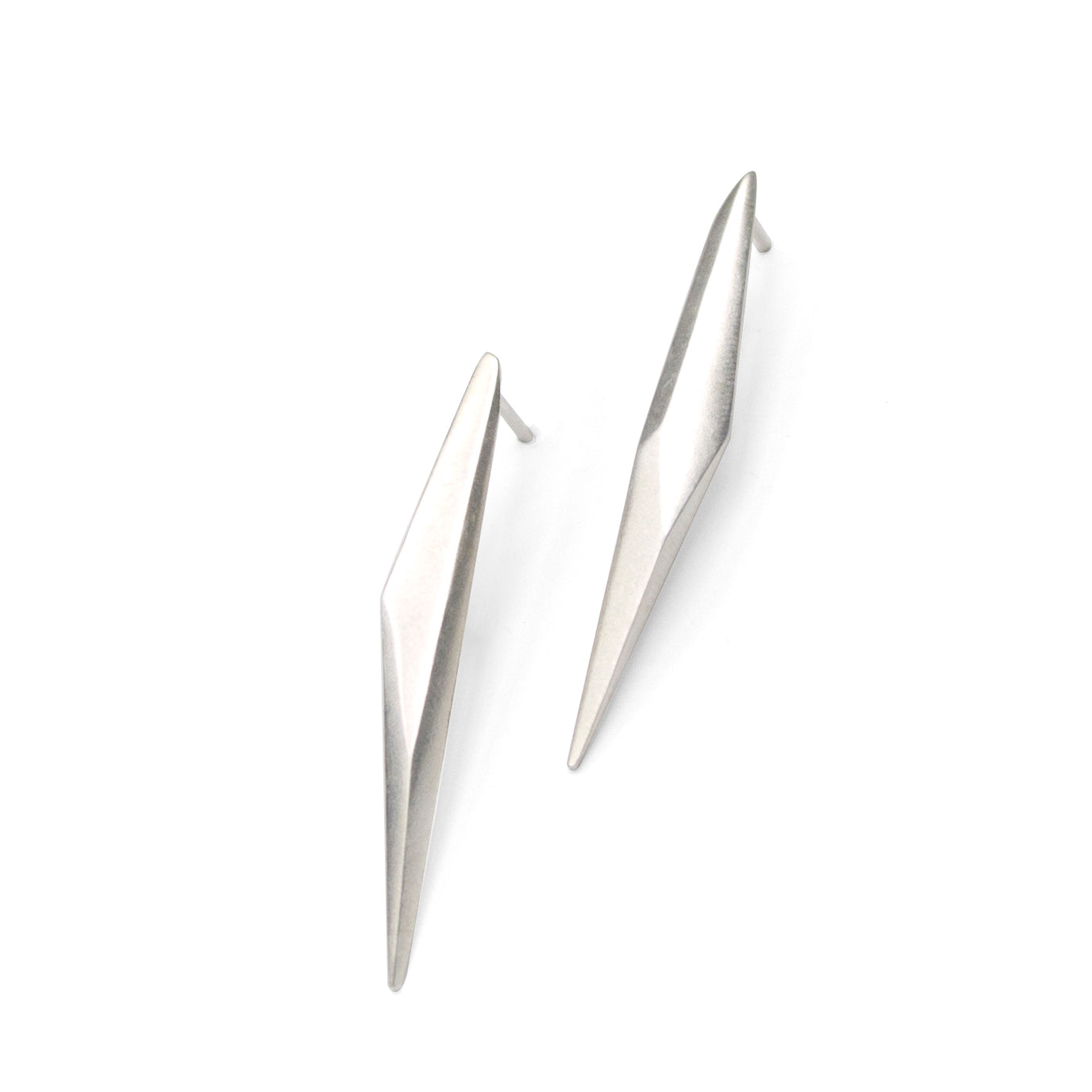 sterling silver long shard studs