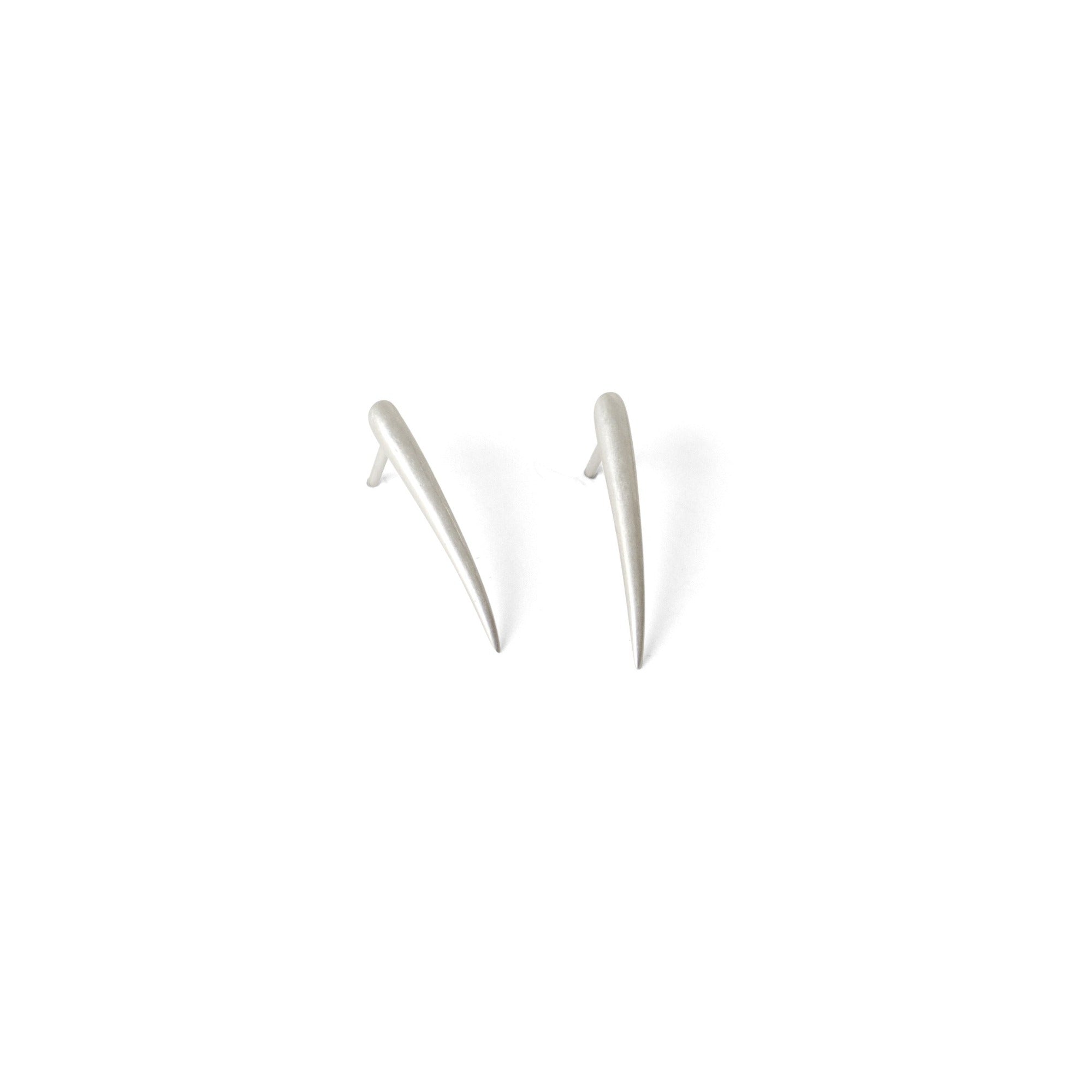 sterling silver tapered swell studs
