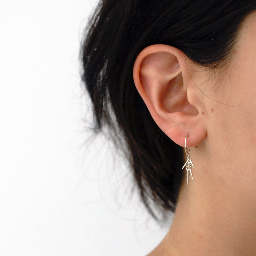  small point cluster earrings