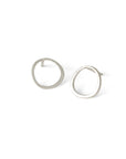 sterling silver offset circle studs