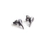 sterling silver plated in black rhodium talon studs