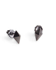 sterling silver plated in black rhodium lis studs