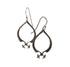 sterling silver plated in black rhodium arabesque teardrop earrings