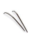 sterling silver plated in black rhodium curved stake studs