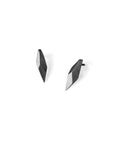 sterling silver plated in black rhodium small shard studs