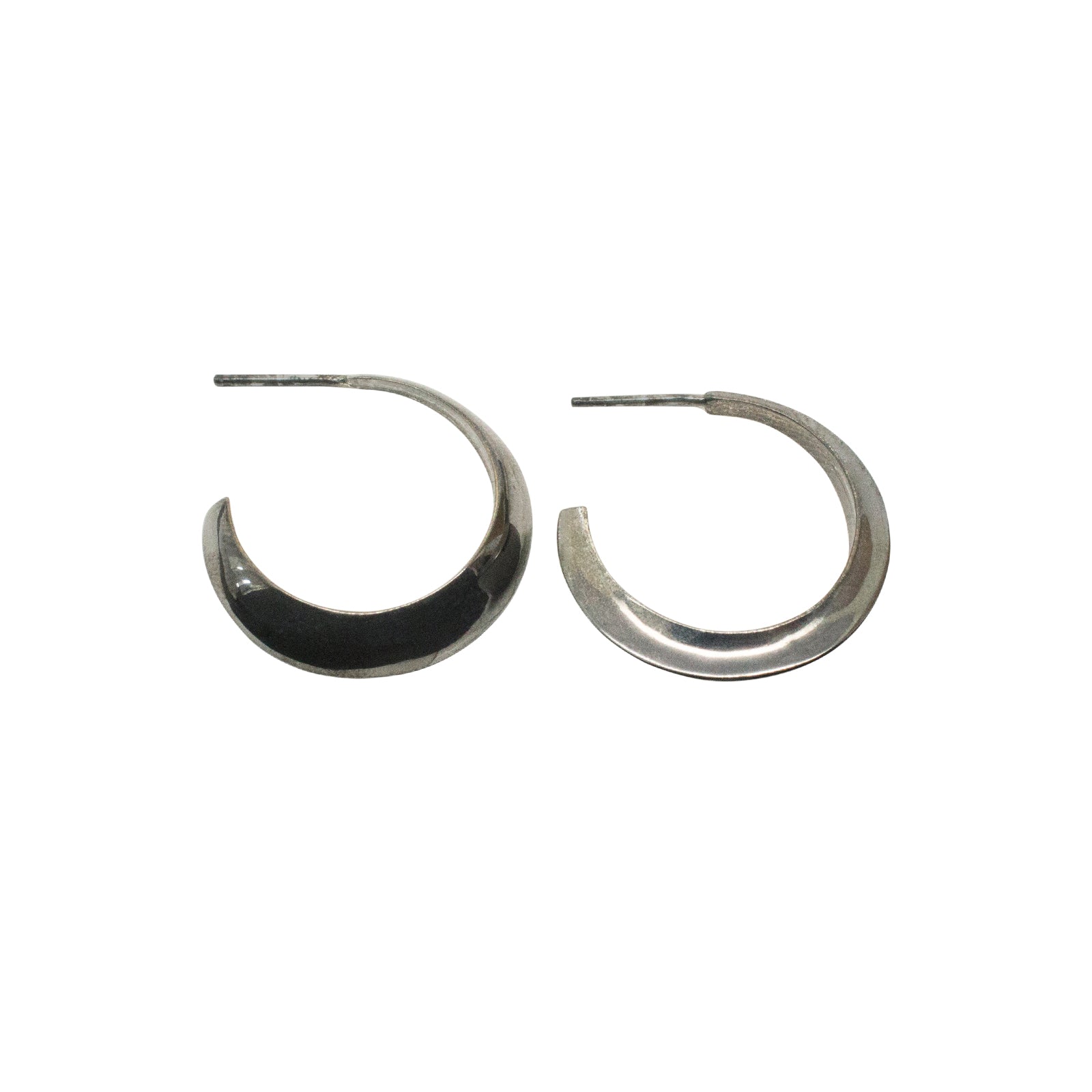 sterling silver plated in black rhodium minor eclipse hoops