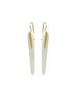 sterling silver and 18k rose gold long totem earrings