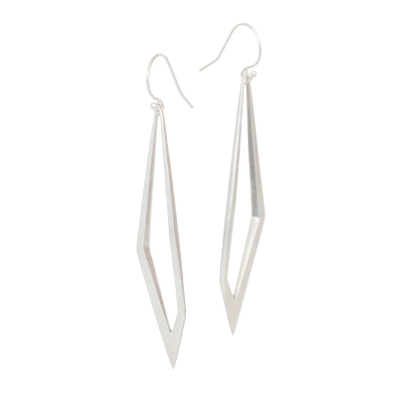 sterling silver hedron dangle earrings