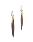 bocote/bronze wood point scatter earrings