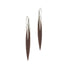 rosewood/silver wood point scatter earrings