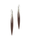 rosewood/silver wood point scatter earrings