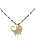 monkey / 14k gold / oxidized silver chinese zodiac charms