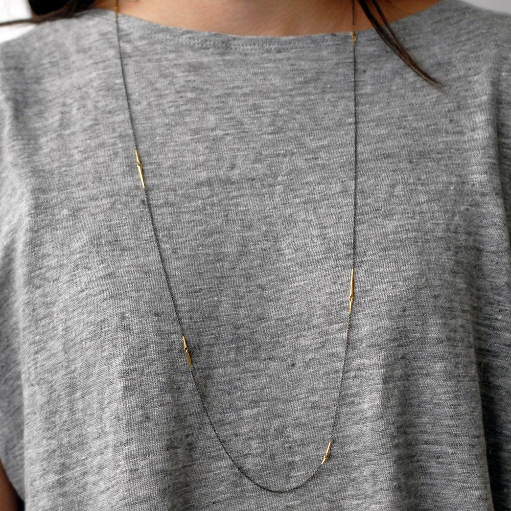  long mirrored points necklace
