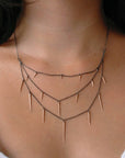  small point three tier necklace