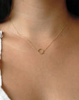  offset circle necklace