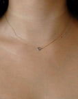  horizontal diamond slice necklace
