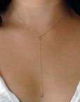  diamond briolette plunge necklace