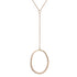 14k yellow gold drawn "o" drop necklace