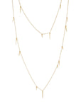 18k yellow gold / 18" small point scatter necklace