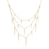 18k yellow gold small point three tier necklace