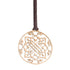 14k yellow gold / 42" leather cord with caps arabesque medallion