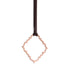 14k rose gold on 34" leather cord portail pendant