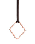 14k rose gold on 34" leather cord portail pendant