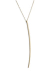 14k yellow gold long stake pendant