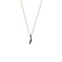 sterling silver plated in black rhodium/14k yellow gold chain vertical shard necklace