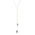 sterling silver plated in black rhodium/14k yellow gold ankole tassle sautoir