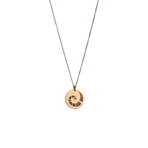 Scorpio / 14k yellow gold / oxidized sterling silver zodiac charms