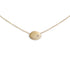 14k yellow gold with white diamond small disc necklace