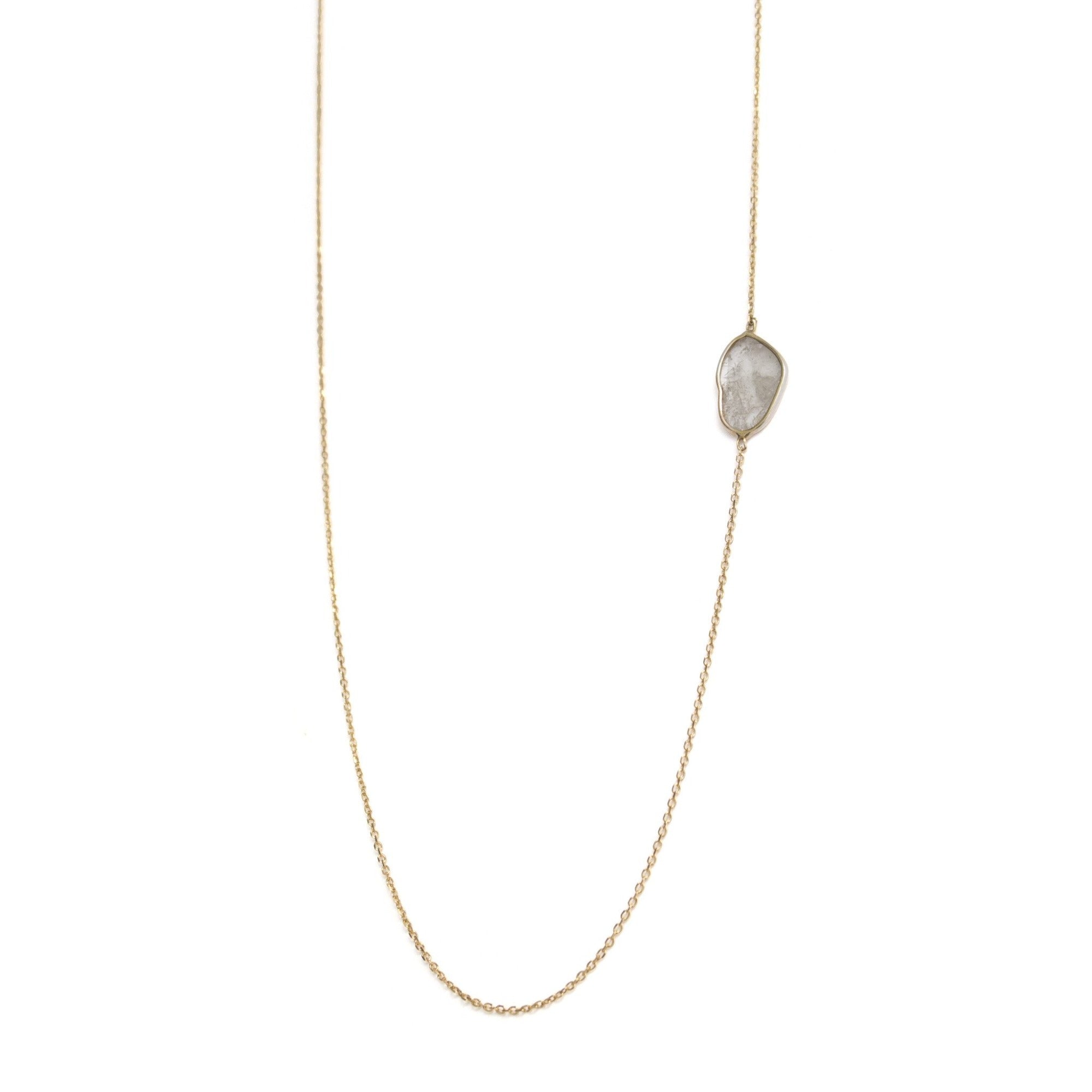  horizontal diamond slice necklace