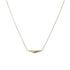14k yellow gold/white pave diamonds horizontal shard necklace