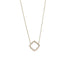 18k yellow gold with white pave diamonds pavé clover necklace