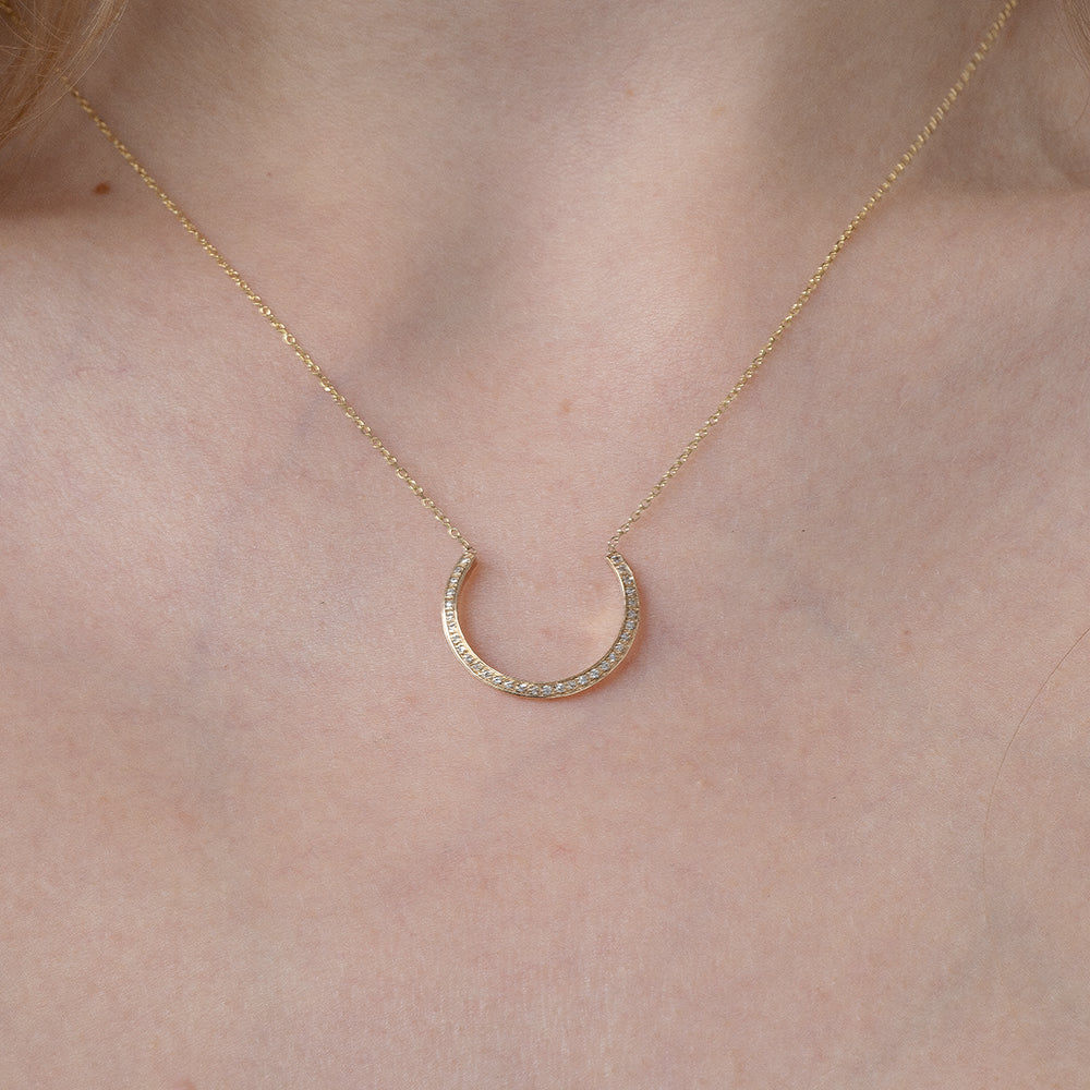  diamond crescent necklace