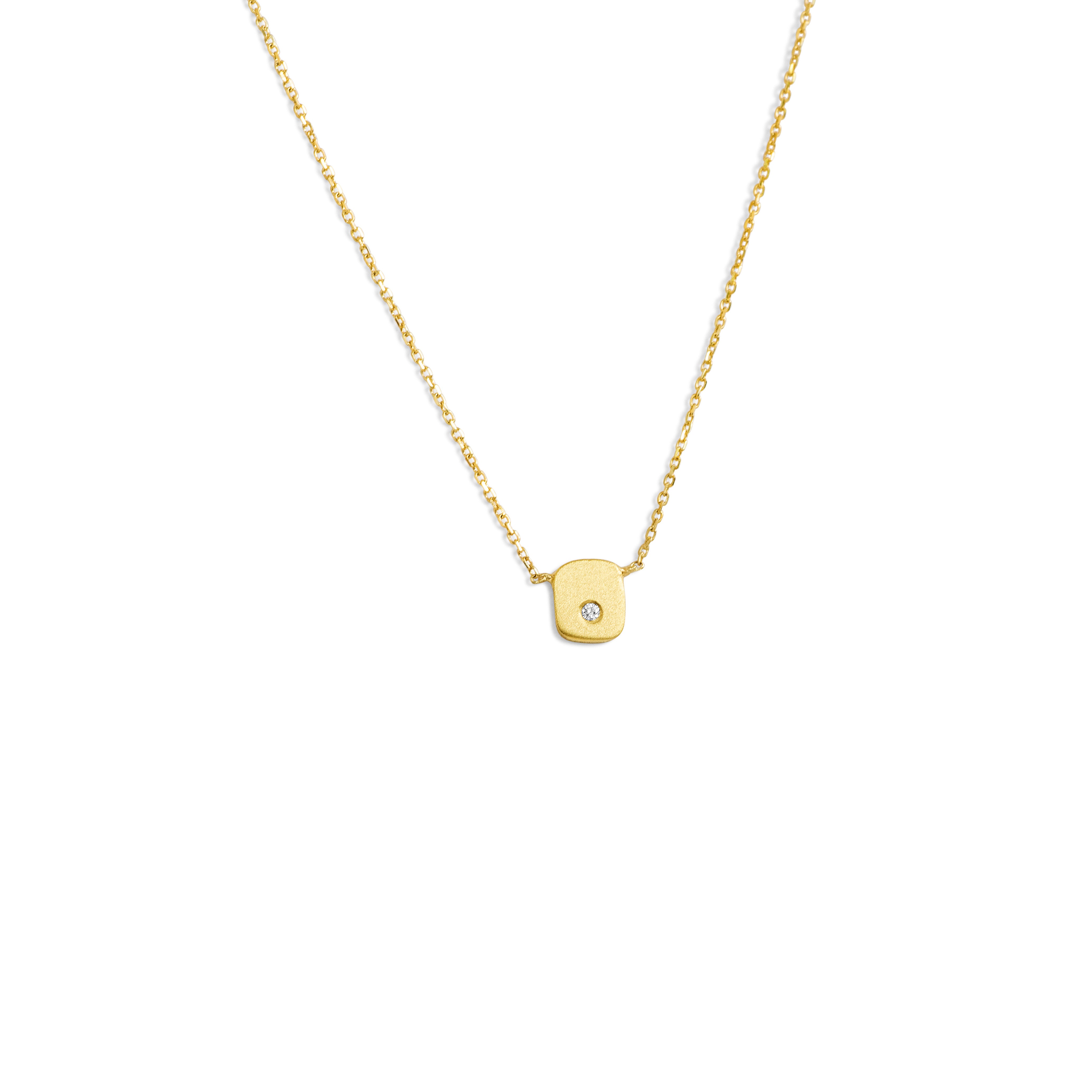 square (18") diamond totem necklace