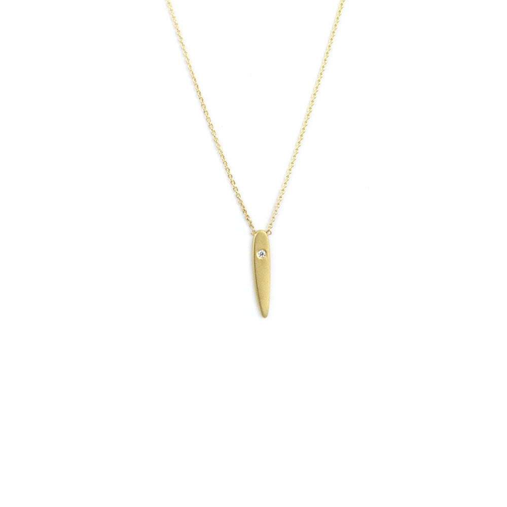 spear (20&quot;) diamond totem necklace