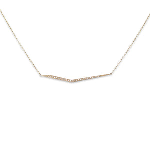 14k yellow gold with brown diamonds diamond trace necklace