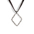 14k white gold plated in black rhodium w/white diamonds -  choker diamond portail choker
