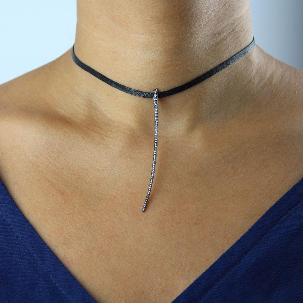  pavé curved stake choker