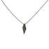 18k white gold plated in black rhodium with black diamonds pavé shard necklace