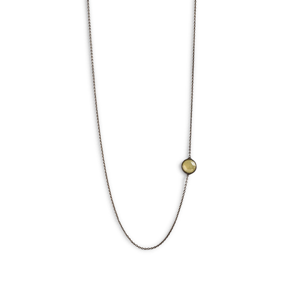  simple gray diamond necklace