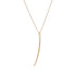 14k yellow gold pendant on a 14k yellow gold chain curved stake pendant