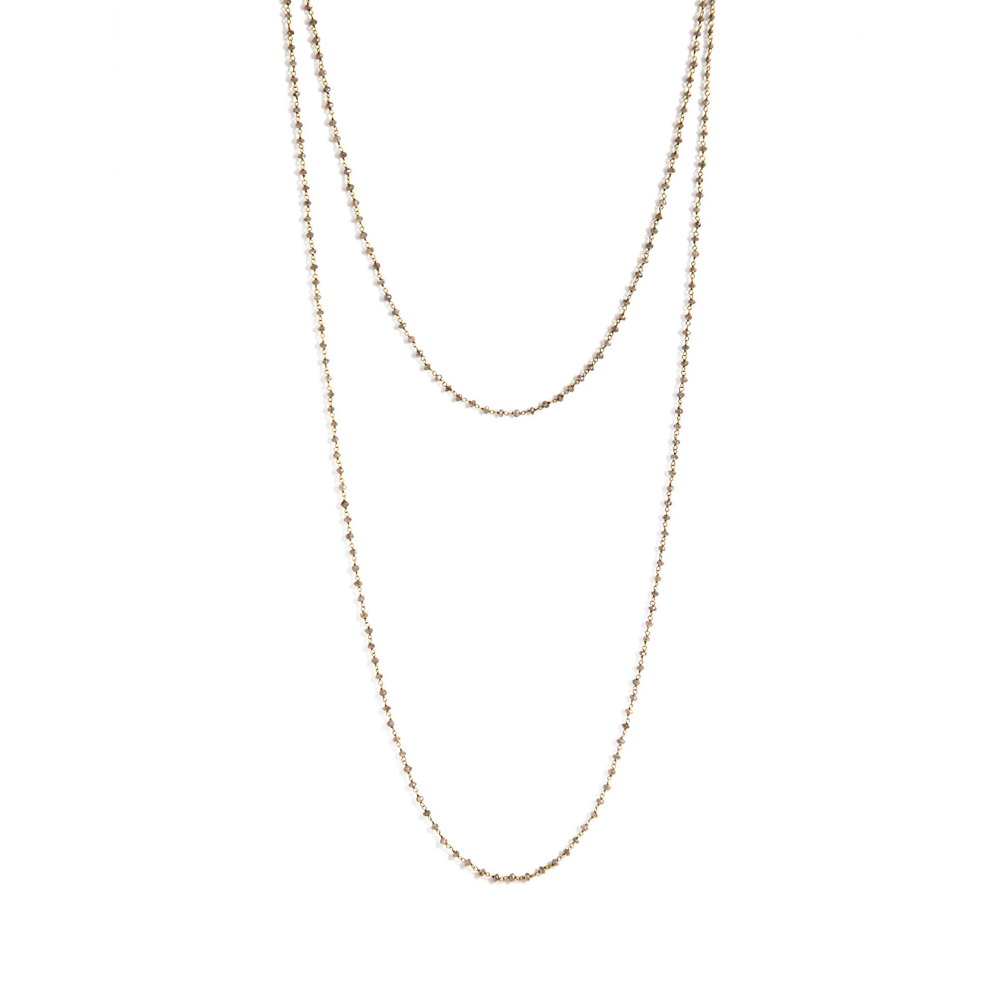  rough cut brown diamond necklace