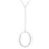 sterling silver drawn "o" drop necklace